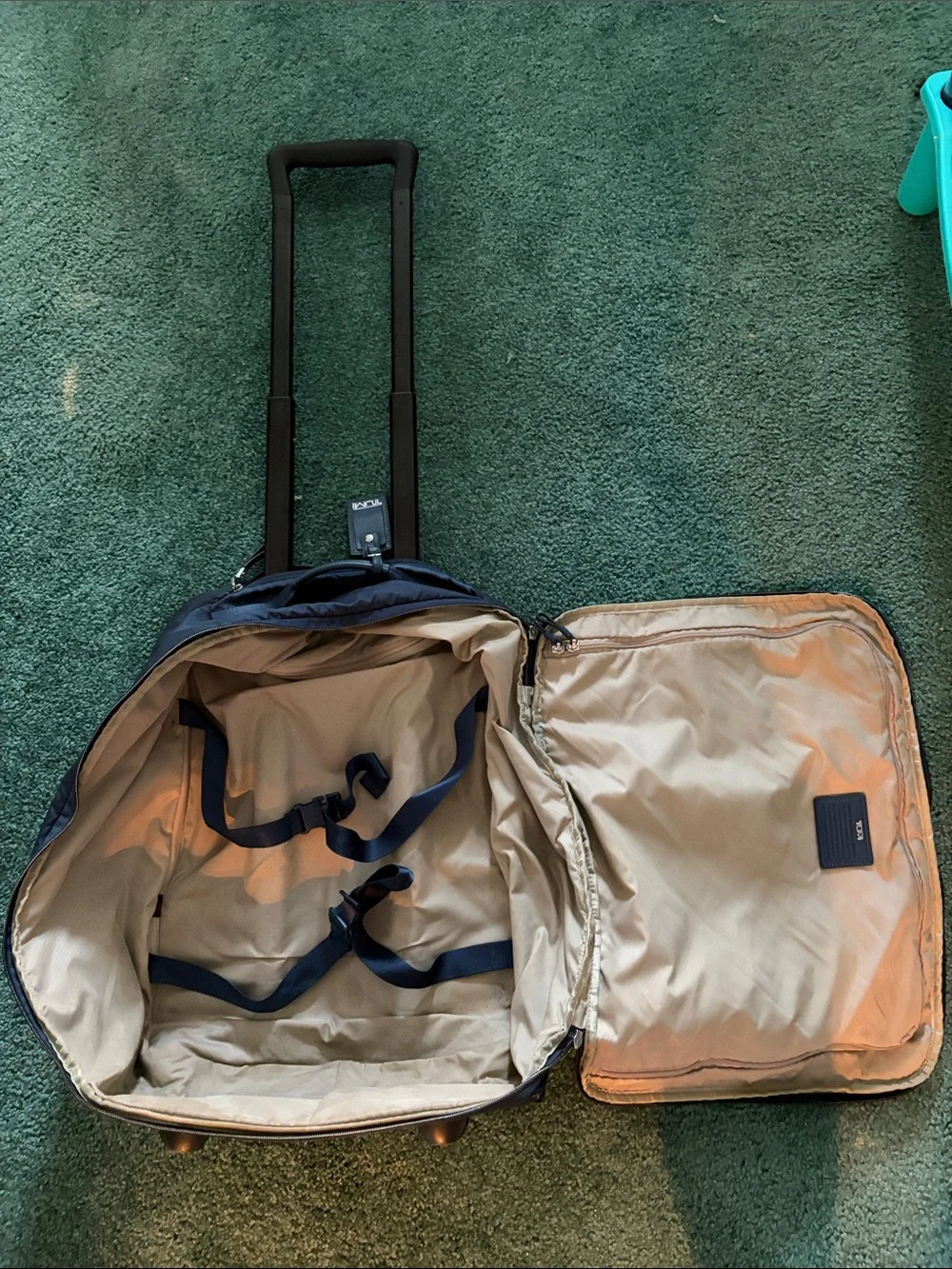 TUMI Voyageur Nylon Soft Side International 2-Wheel Carry-On 21” Navy Blue
